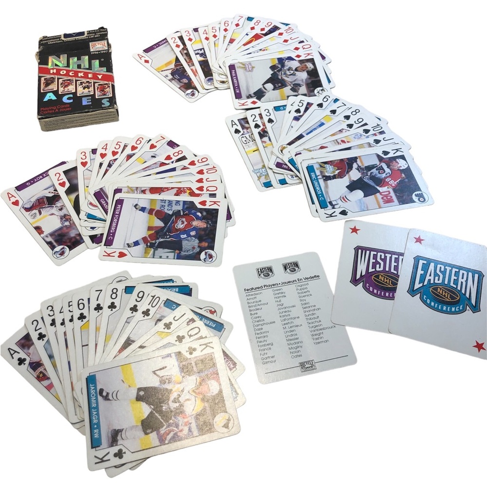 NHL Hockey Aces Playing Cards Bicycle Sports 1996-1997 Gretzky Jagr Complete